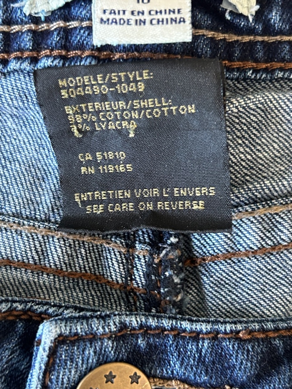 Tribal Dark Blue Cropped Roll‑Cuff Jeans - Picture 6 of 6